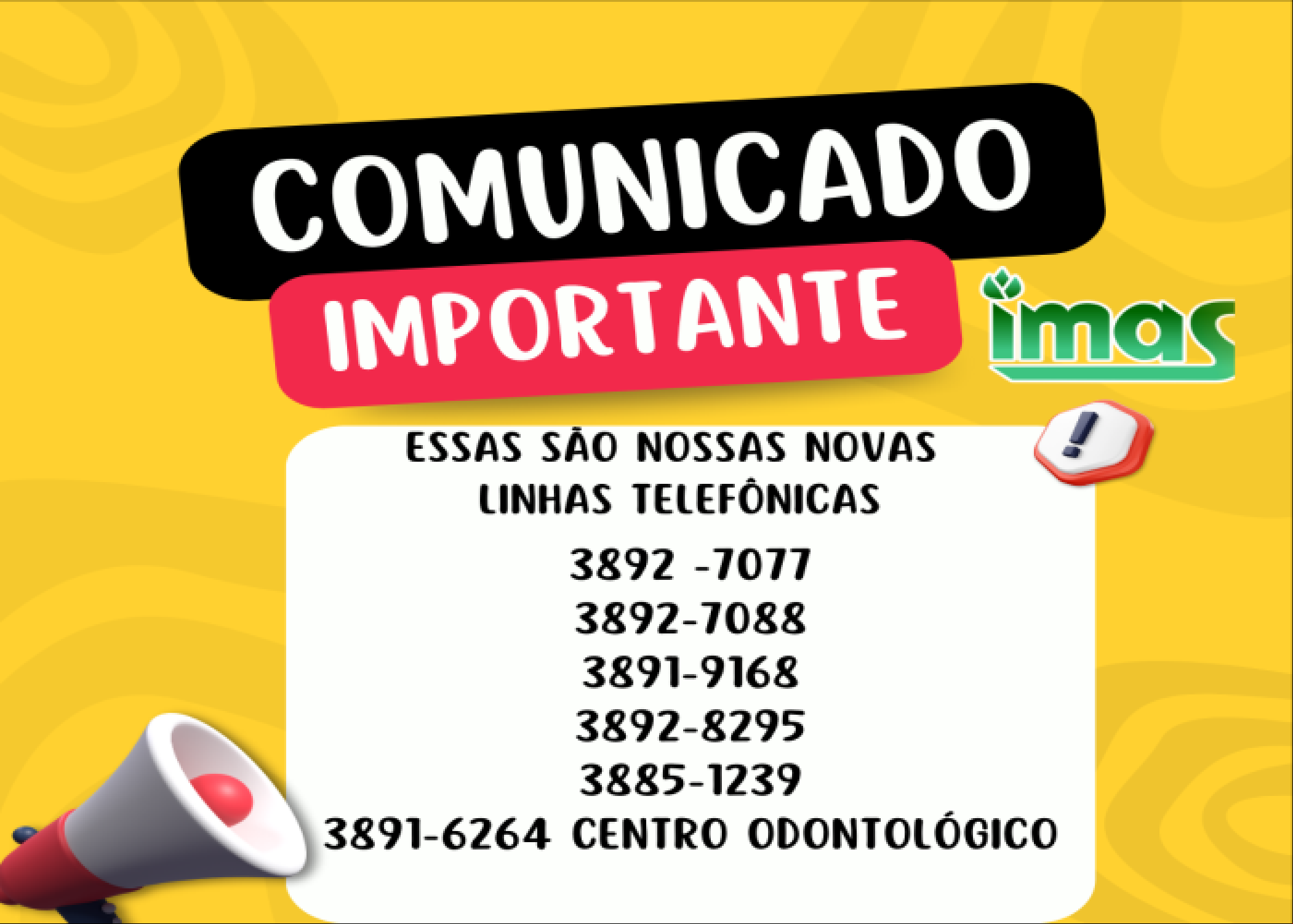 COMUNICADO IMPORTANTE! 