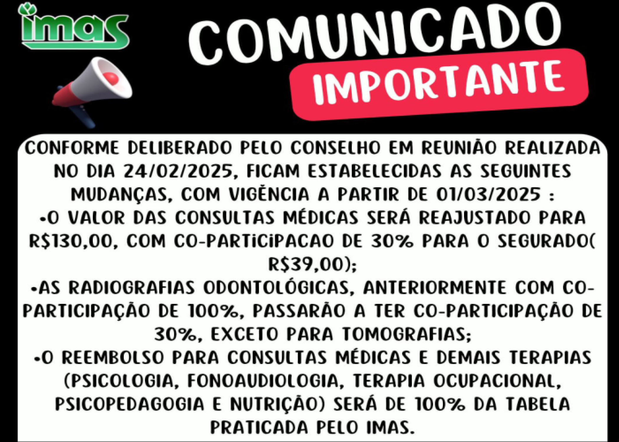 Comunicado aos segurados – Mudanças estabelecidas pelo Conselho Deliberativo